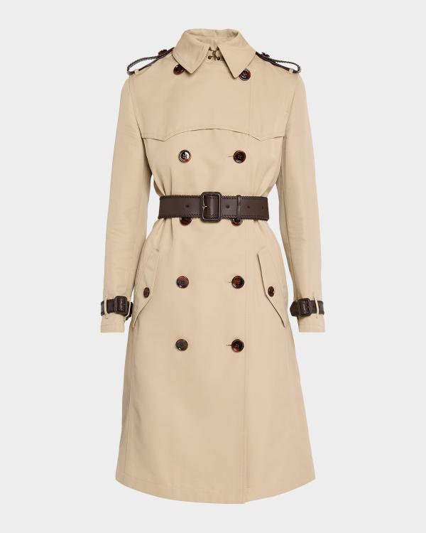ALICE + OLIVIA Ellie Godet Trench Coat | Neiman Marcus