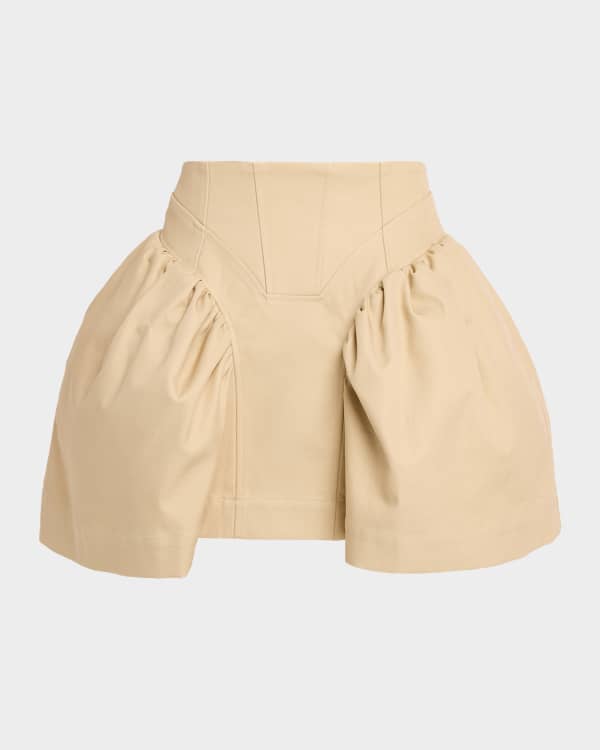 ALICE + OLIVIA Joss Leather Mini Skirt | Neiman Marcus