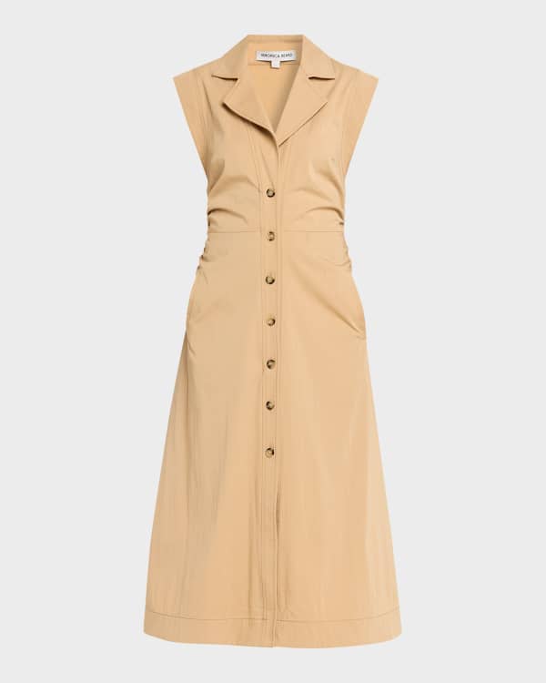 Veronica Beard Fuller Sleeveless Denim Midi Dress | Neiman Marcus