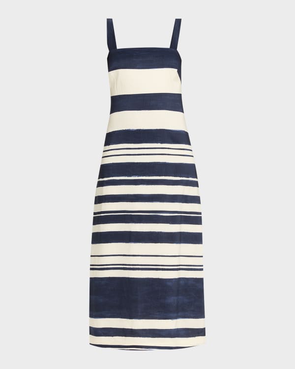 Veronica Beard Charissa Stretch Cotton Midi Dress | Neiman Marcus