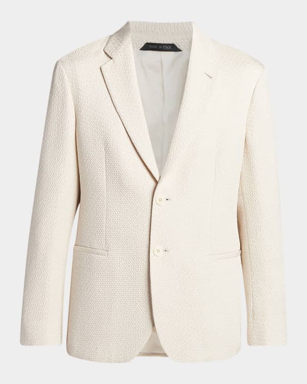 Giorgio Armani Men's Seersucker Suit Separate Jacket | Neiman Marcus