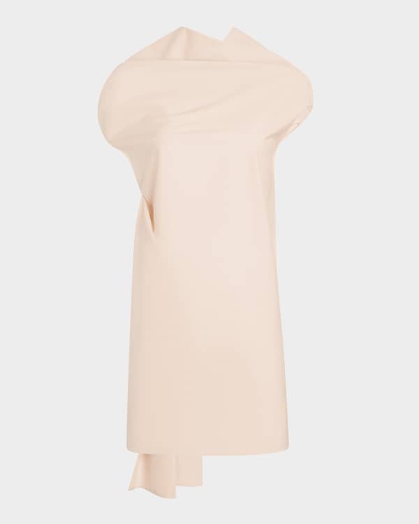 LaQuan Smith Strapless Denim Mini Dress with Ruffle Detail | Neiman Marcus