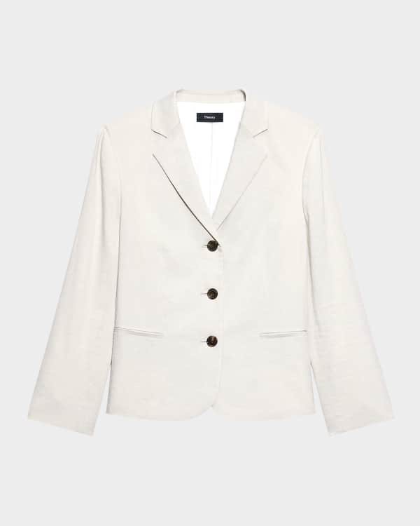 【タグ付き】Theory CLASSIC BLAZER J リネン混ジャケットL Theory Casual Crunch Linen Jacket | Neiman Marcus