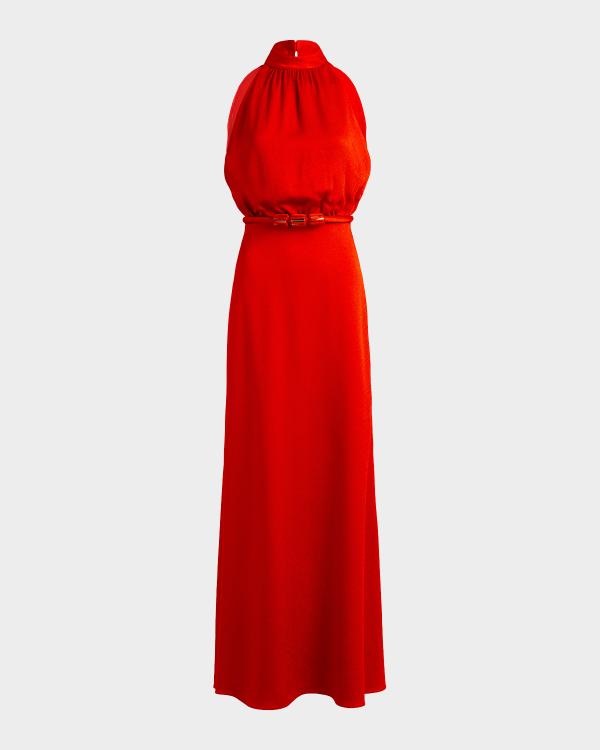 Silvia Tcherassi Jesse Abstract-Print Backless Halter Maxi Dress