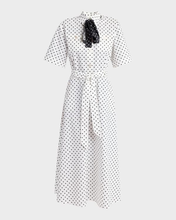 Valentino Garavani Velvet Bow Short-Sleeve Bi-Color Crepe Mini Dress |  Neiman Marcus
