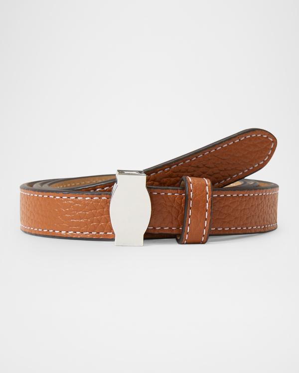 Veronica Beard Elsy Leather-Buckle Belt | Neiman Marcus display picture 1