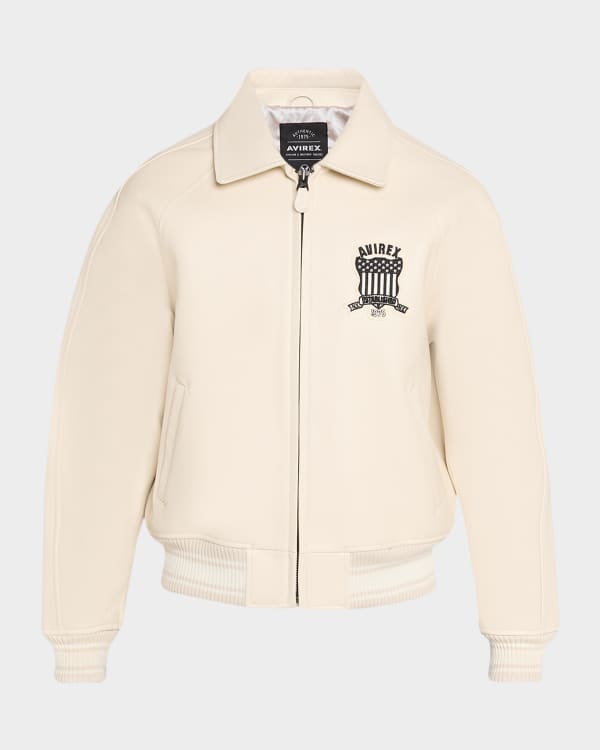 JW Anderson Men's Oversized Curved-Hem Bomber Jacket | Neiman Marcus
