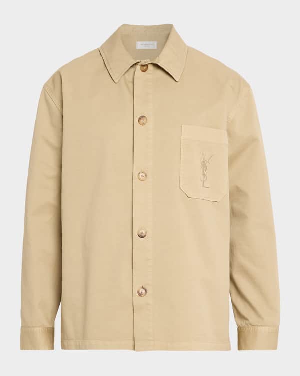 Saint Laurent Men's Japanese Cloud-Print Sport Shirt | Neiman Marcus