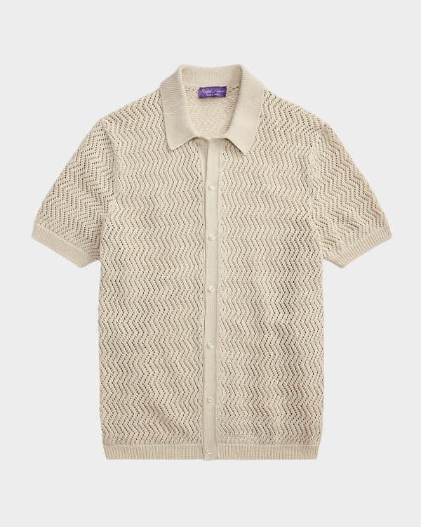 Ralph Lauren Purple Label Men's NM X RL Shawl-Collar Textured