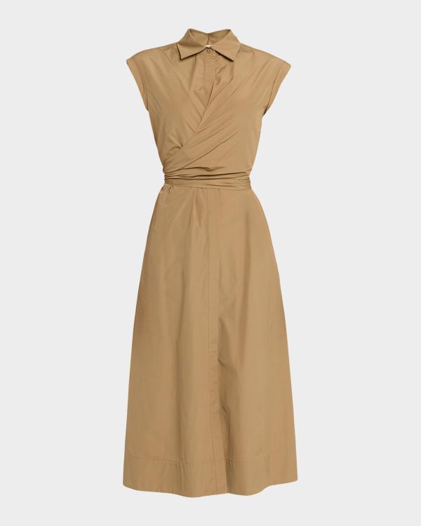 Theory Sleeveless Belted Mini Halter Trench Dress