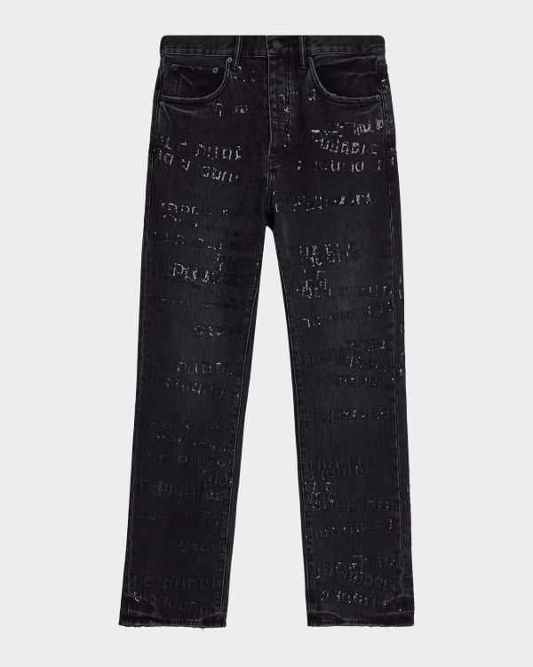 黒タグ 最安値 PURPLE ブラックスリムフィットデニム PURPLE Men's P001 Black Overspray Skinny Jeans | Neiman Marcus