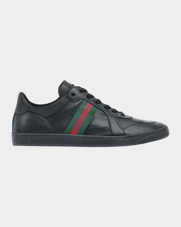 Gucci Men's MAC 80 Embroidered High-Top Sneakers | Neiman Marcus