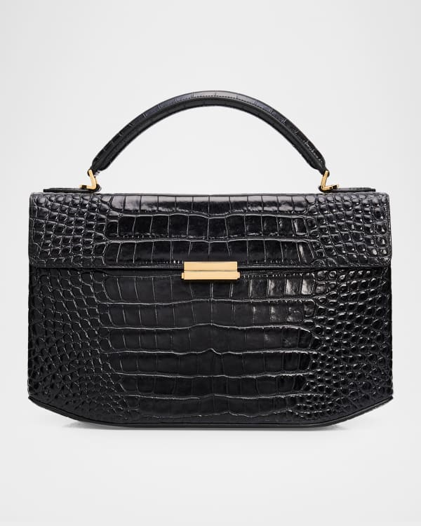 Mansur Gavriel Gaia Zip Leather Shoulder Bag | Neiman Marcus