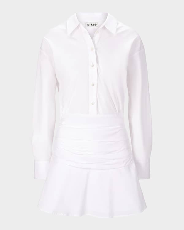 STAUD Esther Semi-Sheer Mini Dress | Neiman Marcus