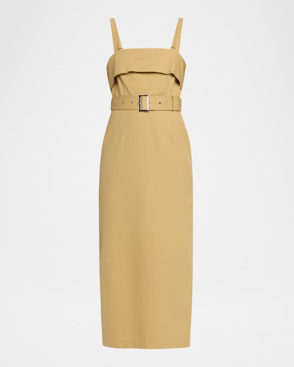 white midi sheath dress Lillianne Off-Shoulder Midi Dress White
