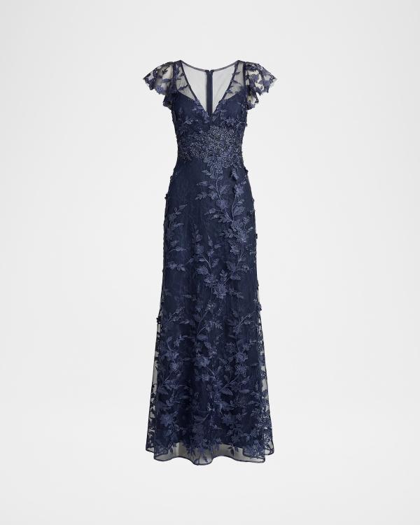 Tadashi Shoji Embroidered Lace Gown | Neiman Marcus