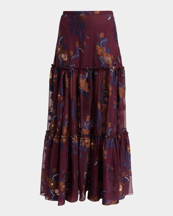 美品】Jean Paul GAULTIER パワーネット 2層フレアスカート M Jean Paul Gaultier Re-Edition Butterfly-Print Mesh Maxi Skirt