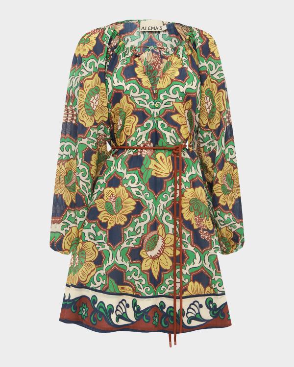 alemais lyla halter dress ALÉMAIS Crossover Floral Midi styleattribute-summershop