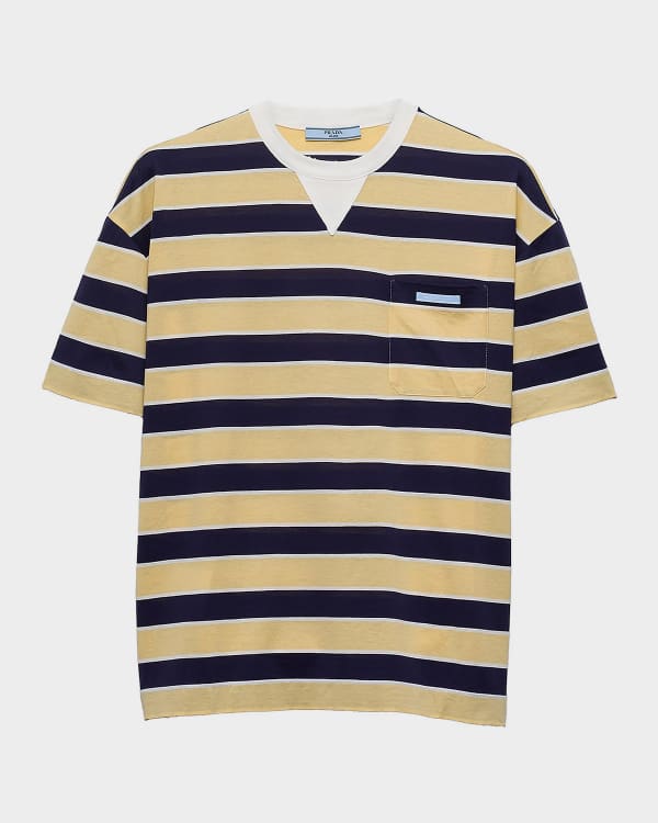Prada Short-Sleeved Silk Taffeta Shirt | Neiman Marcus