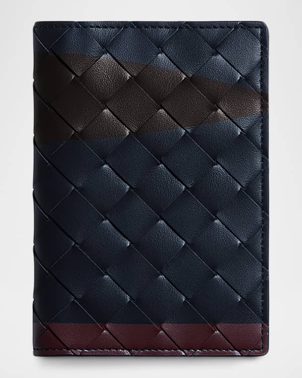 Bottega Veneta Men's Intrecciato Leather Passport Case | Neiman Marcus