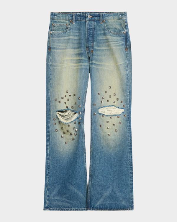 Ksubi Men's Toro Seattle Distressed Bootcut Jeans | Neiman Marcus