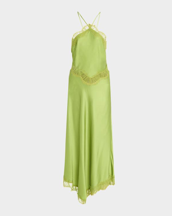 reagan satin pleated midi dress A.L.C. Reagan Pleated Midi Dress