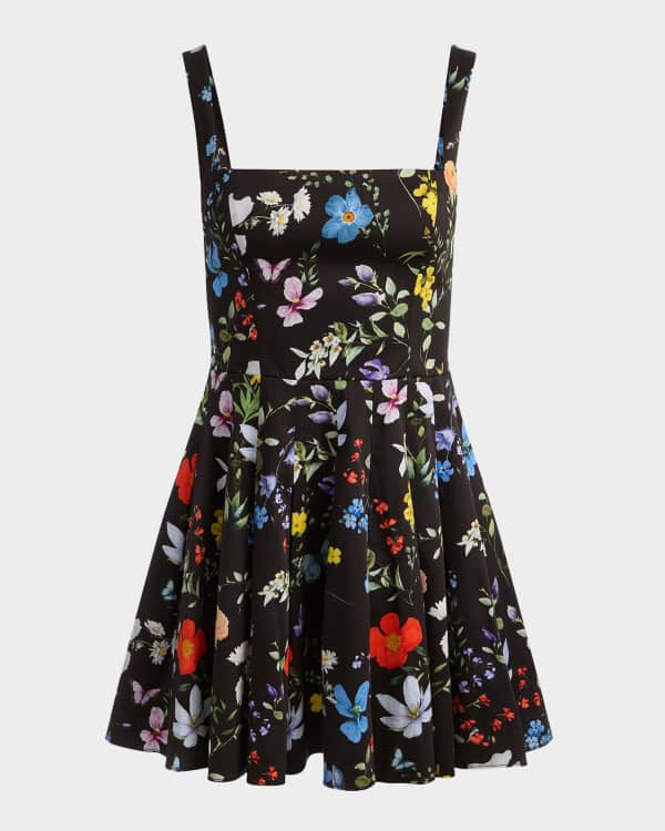 ALICE + OLIVIA Ellis Embellished Bow Mini Dress | Neiman Marcus