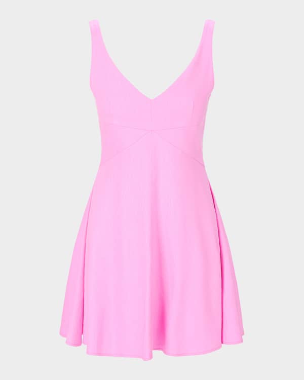 STAUD Wells Striped Poplin Midi Dress | Neiman Marcus