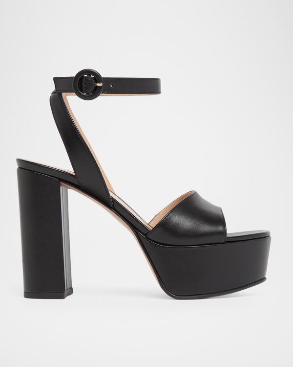 Aquazzura 130mm Wild Dream Snake-Embossed Metallic Leather
