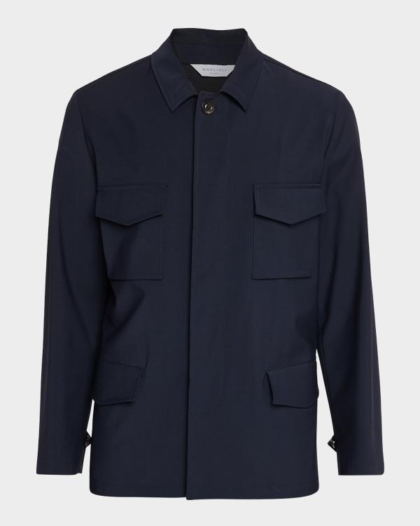 TOM FORD Men's Micro-Ottoman Four-Pocket Military Jacket | Neiman
