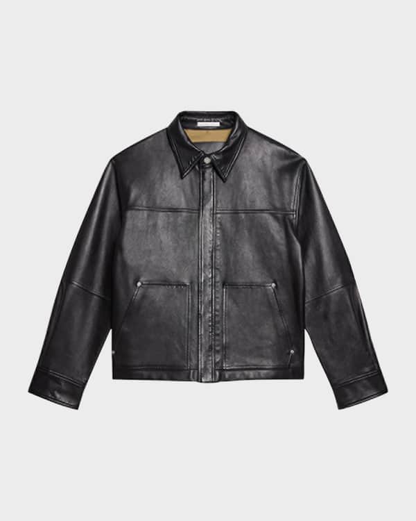 Helmut Lang Men's Classic Leather Jacket | Neiman Marcus