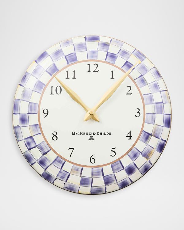 MacKenzie-Childs Royal Check School Wall Clock | Neiman Marcus