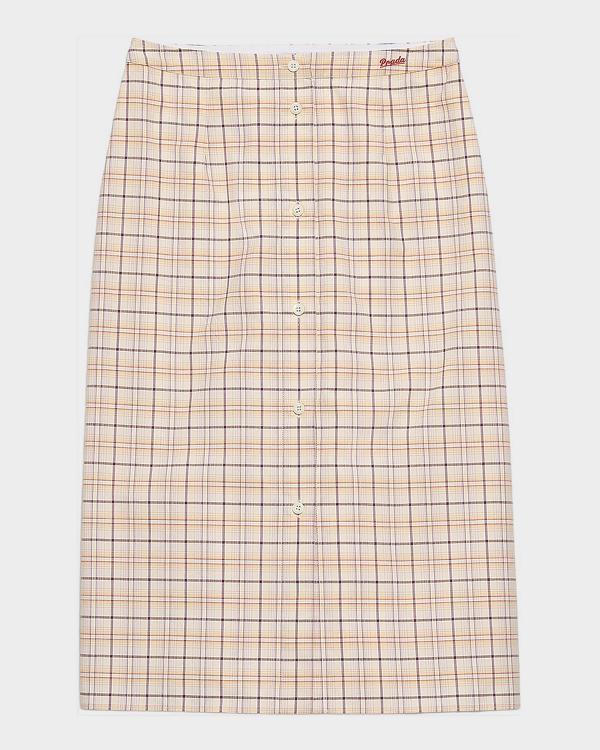 Prada Floral-Print Quilted Satin Skirt | Neiman Marcus
