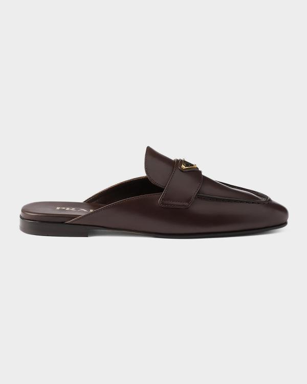 Prada Shuffle Fringed Leather Mules | Neiman Marcus