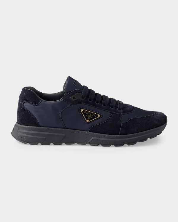 Prada Men's Pegasus Nylon %26 Leather Chunky Sneakers | Neiman Marcus