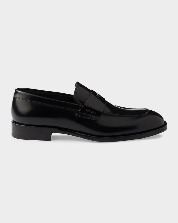 Gucci Men's Henry Leather Penny Loafers | Neiman Marcus