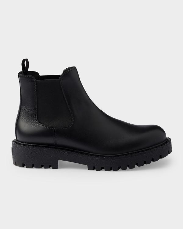 Bally Made in Italy Men\'s Leather Zip Chelsea‎ Ankle Boots Men\'s 7.5 M Black Bally Made in Italy Men main image 2