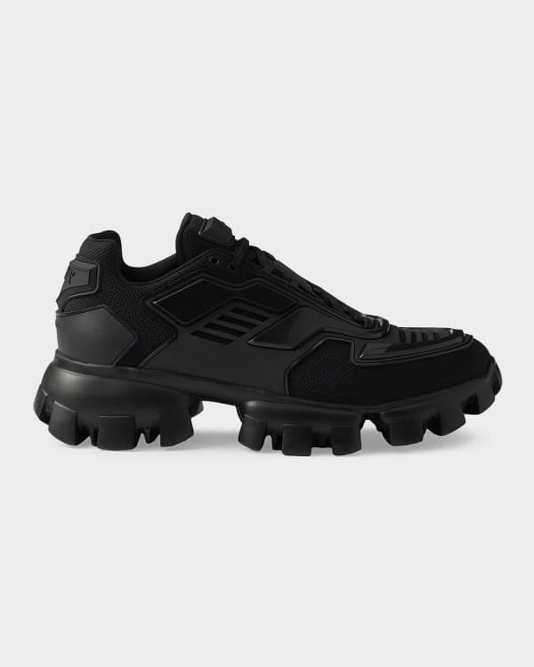 Prada Men's Pegasus Nylon %26 Leather Chunky Sneakers | Neiman Marcus