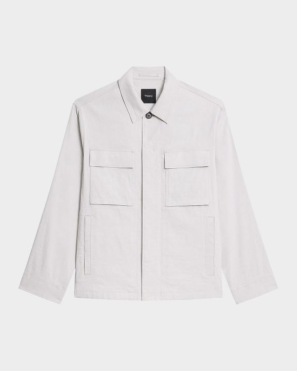 Theory Men's Classic Coach Jacket in Luxe New Divide | Neiman Marcus