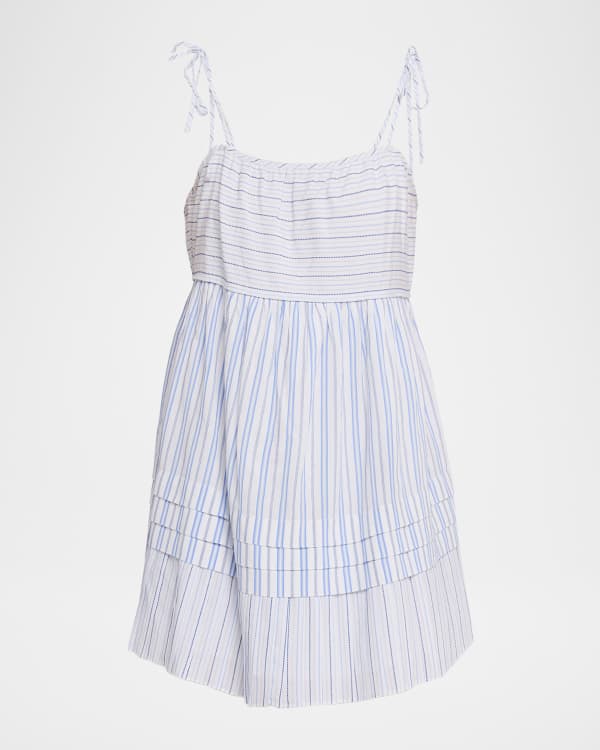 navy blue dress for baby girl BHLDN Claudia Asymmetric Ruffle Chiffon Midi Dress main image 0