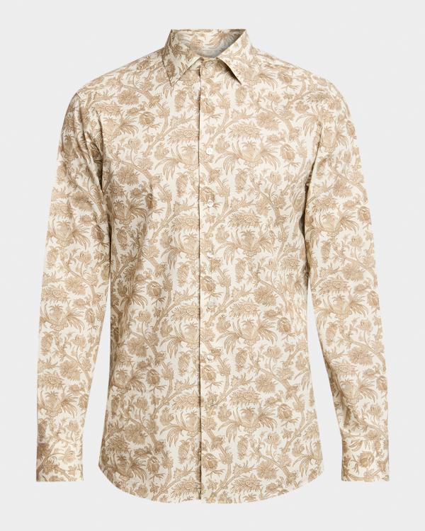 Etro Men's Ornate Floral Sport Shirt | Neiman Marcus