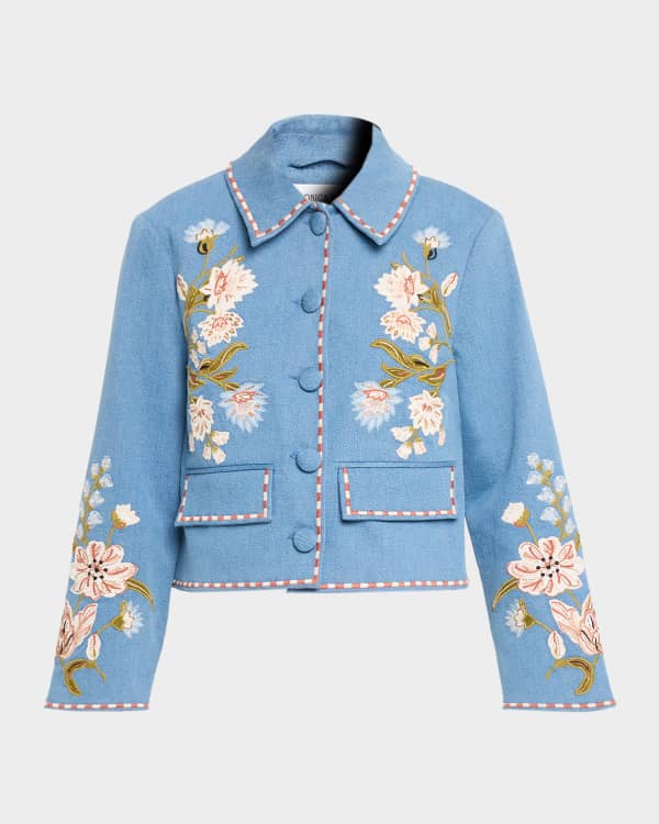 Zadig & Voltaire Mia Strass Stars Zip Jacket | Neiman Marcus