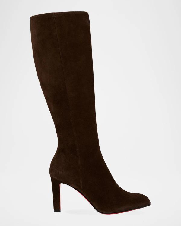 Christian Louboutin 100mm Miss Z Pony Bengali Calf Hair Knee-High