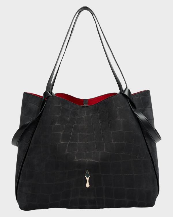 Christian Louboutin Cabata Large Basket Tote Bag in Raffia and