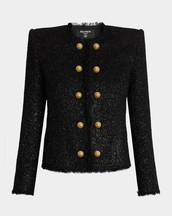 Balmain x Barbie Monogram-Print Logo Cropped Hoodie | Neiman Marcus