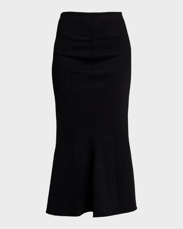 L'AGENCE Salem Knit Flare Midi Skirt | Neiman Marcus