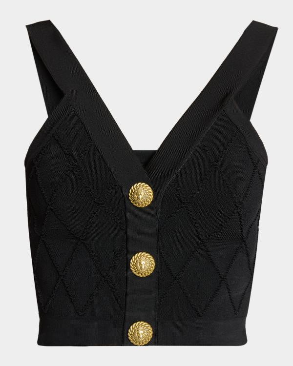 Balmain x Barbie Monogram-Print Logo Cropped Hoodie | Neiman Marcus