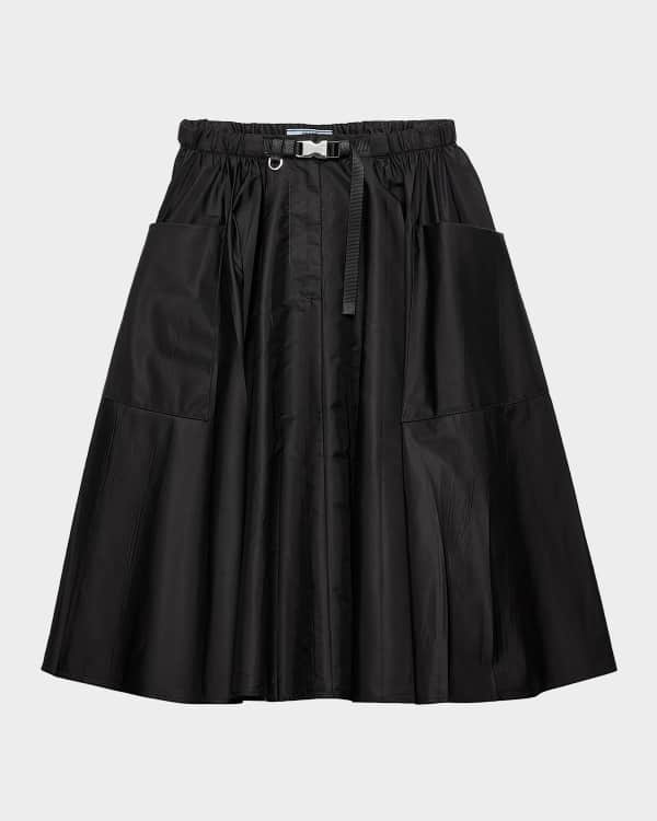Prada Wool Jacquard Trumpet Midi Skirt | Neiman Marcus