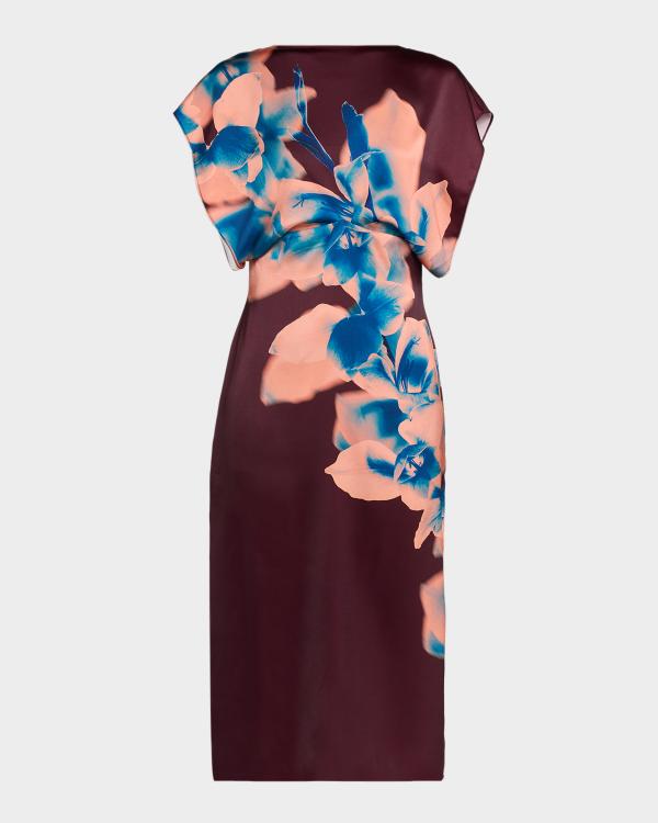 MISA Los Angeles Audrey Floral Chiffon Maxi Dress | Neiman Marcus