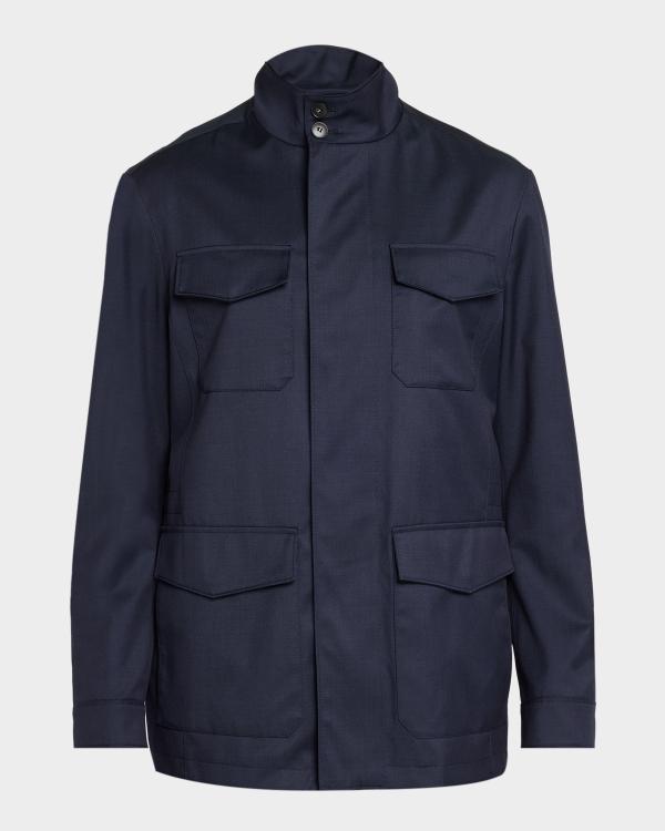 Ralph Lauren Purple Label Ripley Wool-Cashmere Four-Pocket Jacket